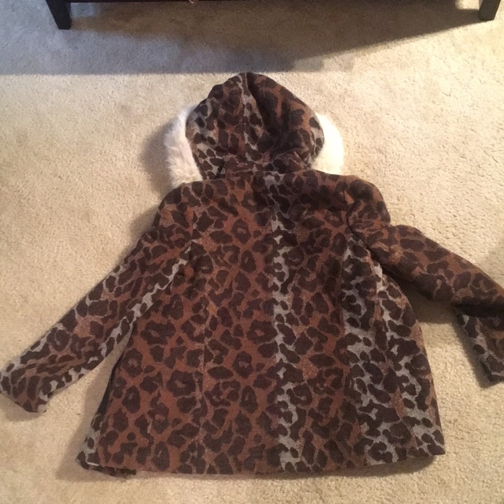 Topshop leopard coat